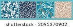 set of simple floral seamless... | Shutterstock .eps vector #2095370902