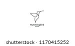 Hummingbird Line Logo Icon...