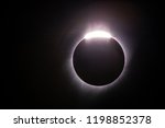 Small photo of Total solar eclipse - visible diamond ring and Baily's beads, August 21 2017