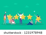costumer review rating vector... | Shutterstock .eps vector #1231978948
