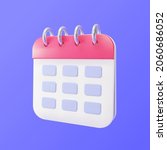 modern 3d calendar vector icon | Shutterstock .eps vector #2060686052