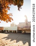 Small photo of Bakersfield, California, USA - December 01, 2020: Warm autumn sun shines on the historic downtown district of Bakersfield.