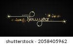 happy newyear letters banner ... | Shutterstock .eps vector #2058405962