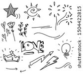 handdrawn doodle element... | Shutterstock .eps vector #1504422815