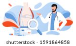 doctors research human bones ... | Shutterstock .eps vector #1591864858