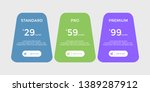set of pricing table  order ... | Shutterstock .eps vector #1389287912
