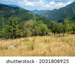Small photo of Inelet, Romania - August 11 2021: Isolated house at Scarisoara hamlet. The hamlets Inelet and Scarisoara are two isolated villages in Cerna Mountains.