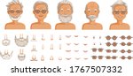 elderly man face set. elderly... | Shutterstock .eps vector #1767507332