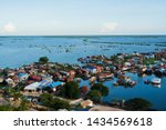 Floating Village At Tonle Sap...