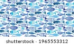 seamless watercolor fish... | Shutterstock .eps vector #1965553312