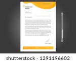 letterhead design template | Shutterstock .eps vector #1291196602