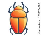 Scarab Beetle Icon. Cartoon Of...