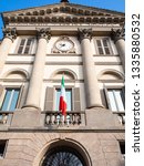 Travel to Italy - facade of Accademia Carrara di Belle Arti di Bergamo (Art Gallery and Academy of Fine Arts) in Bergamo city, Lombardy