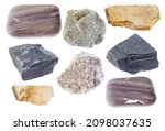 Set Of Various Mudstone Rocks...