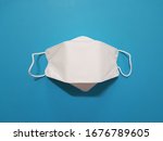 the front of a white mask with... | Shutterstock . vector #1676789605