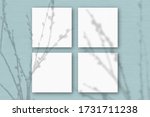 4 square sheets of white... | Shutterstock . vector #1731711238