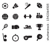 set of sports vector... | Shutterstock .eps vector #1542364505