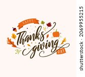 happy thanksgiving day... | Shutterstock .eps vector #2069955215