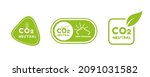 co2. carbon neutral  zero... | Shutterstock .eps vector #2091031582