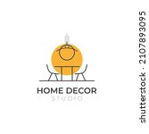 home decor icon logo with... | Shutterstock .eps vector #2107893095