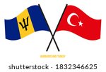 barbados and turkey flags... | Shutterstock .eps vector #1832346625