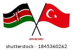 kenya and turkey flags crossed... | Shutterstock .eps vector #1845360262