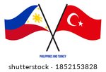 philippines and turkey flags... | Shutterstock .eps vector #1852153828