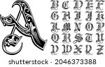 capital letter for monograms... | Shutterstock .eps vector #2046373388