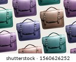 Multi Colored Leather Satchel...