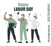 happy labor day. people... | Shutterstock .eps vector #2027418542
