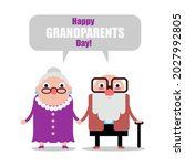 happy grandparent's day.... | Shutterstock .eps vector #2027992805