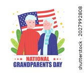 happy grandparent's day.... | Shutterstock .eps vector #2027992808