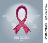 world cancer day illustration... | Shutterstock .eps vector #1263521962