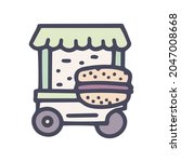 Hamburger Trade Cart Color...