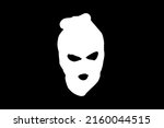 robber mask black and white... | Shutterstock .eps vector #2160044515