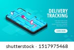 delivery online tracking... | Shutterstock .eps vector #1517975468