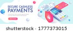 secure cashless payment via... | Shutterstock .eps vector #1777373015