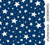 vector doodle star blue... | Shutterstock .eps vector #2058084092