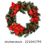 Christmas wreath  isolated on...
