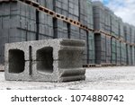 Concrete Blocks On Wooden...