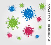 corona virus. wuhan virus... | Shutterstock .eps vector #1718859202
