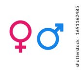 gender icons  male and female... | Shutterstock .eps vector #1691162485