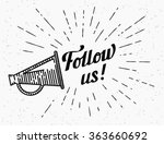 Follow Us Vintage Banner For...