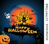 happy halloween background... | Shutterstock .eps vector #1179977068