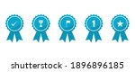 set of blue award  check  rank  ... | Shutterstock .eps vector #1896896185