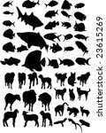 animal vector silhouettes | Shutterstock .eps vector #23615269