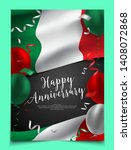 happy anniversary cover layout... | Shutterstock .eps vector #1408072868