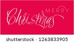 merry christmas   stylish hand... | Shutterstock .eps vector #1263833905