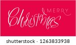 merry christmas   stylish hand... | Shutterstock .eps vector #1263833938