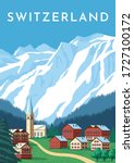 Switzerland Travel Retro Poster ...
